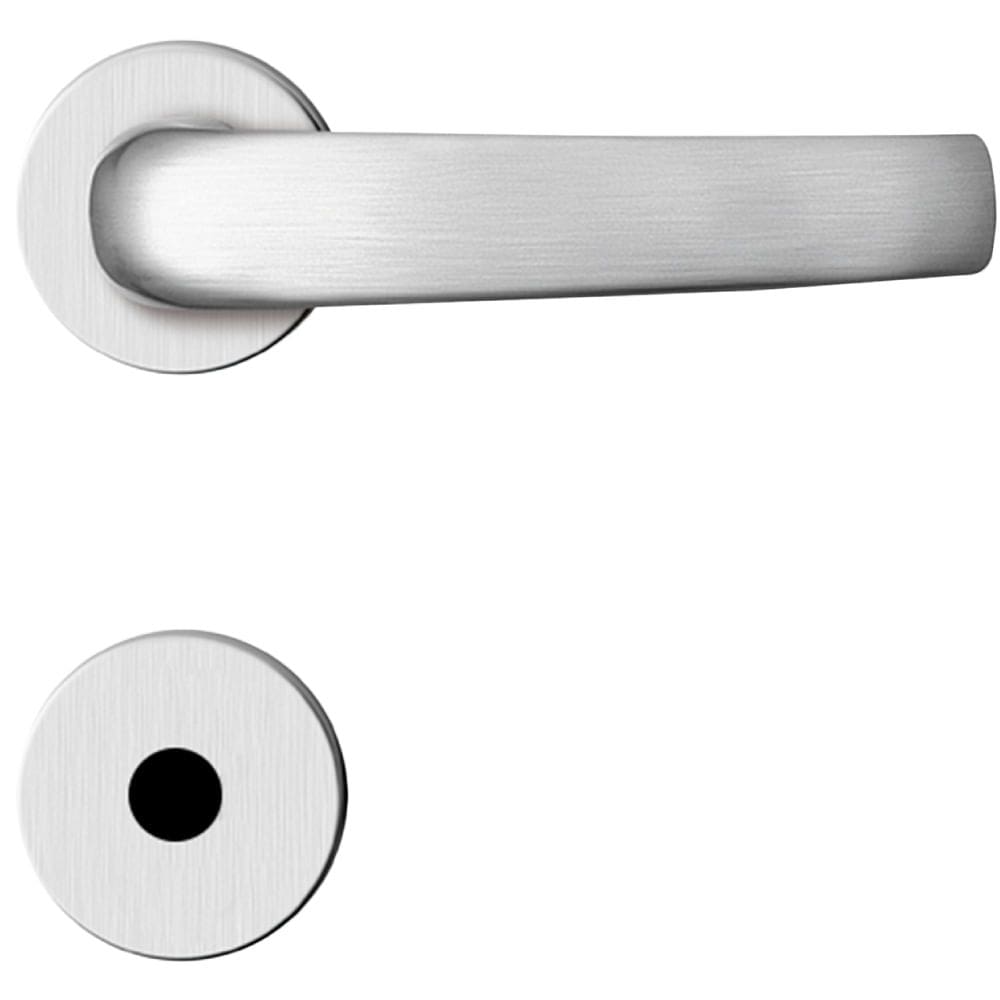 Fechadura Inox Line De 40 mm Maçaneta Em Zamac 271 Espelho e Roseta Em Aço Inox - 03271X5CA - PAPAIZ