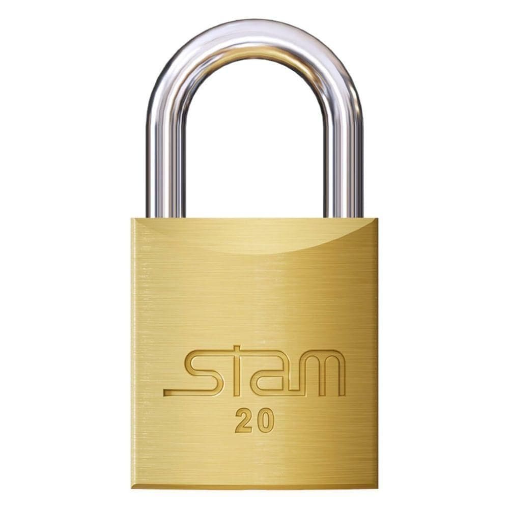 Cadeado 20mm De Latão Maciço - 308 - Stam Fechadura 20mm De Latão Maciço - 308 - Stam