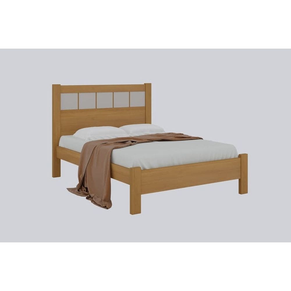 Cama Casal 100% MDF - Primícia-Cinamomo/Off White - D`Doro