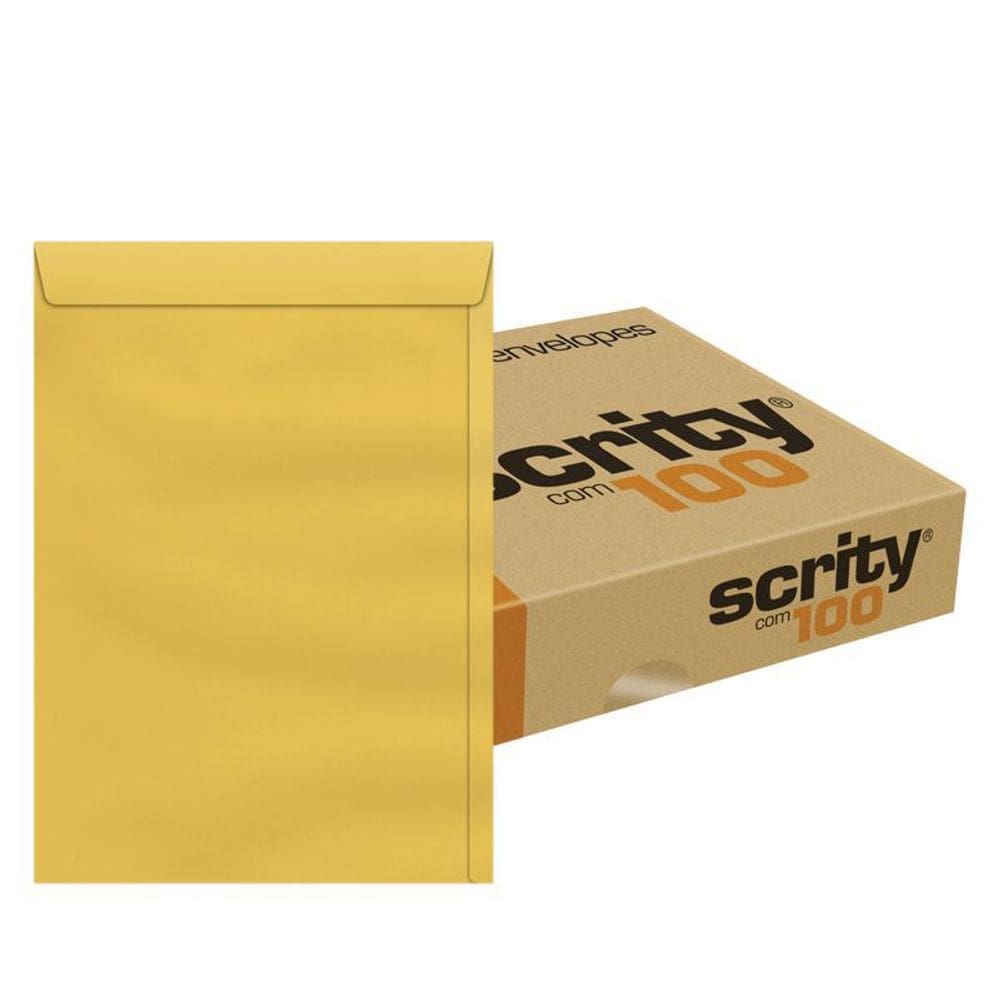 Envelope saco ouro SKO334 240x340mm caixa com 100 unidades  Scrity