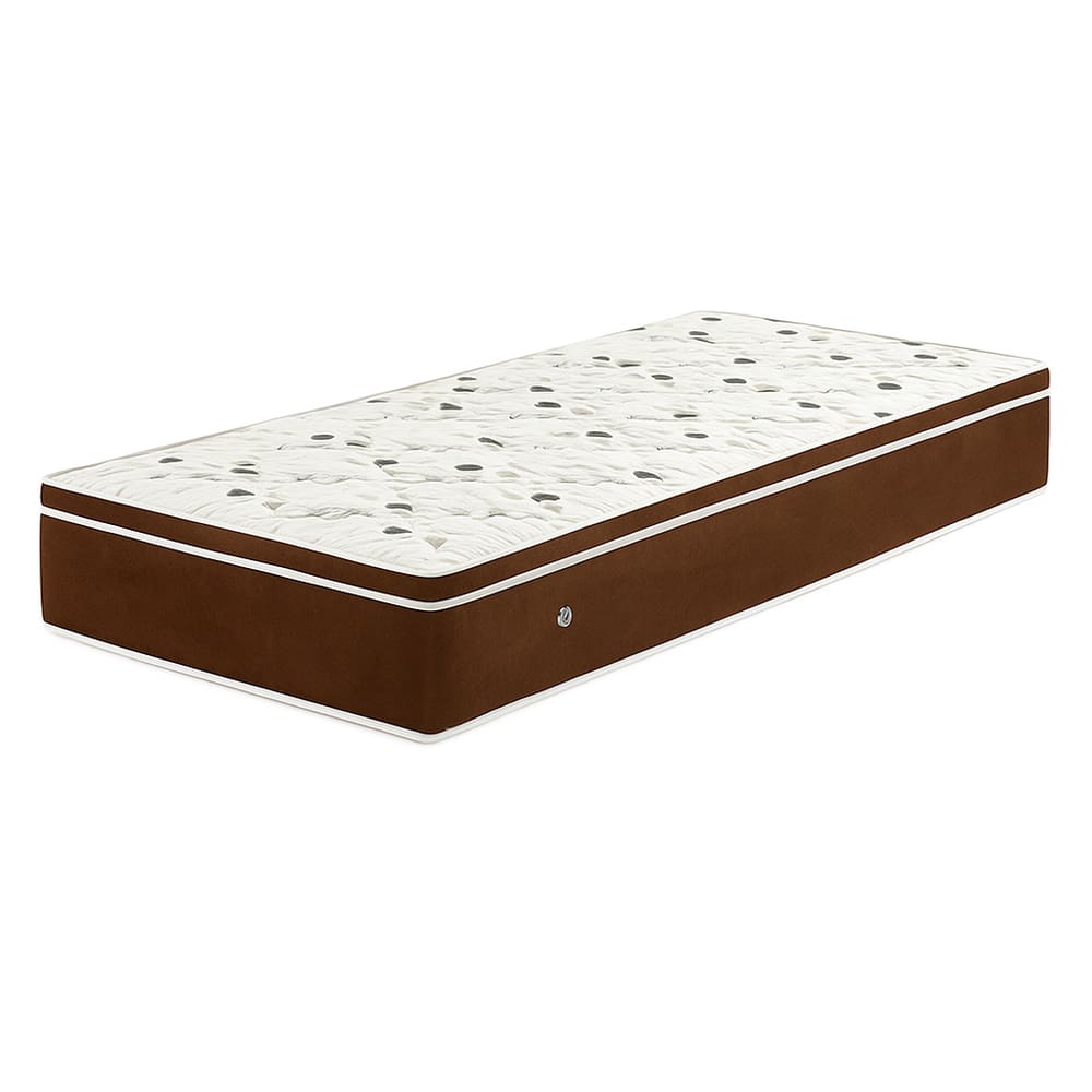 Colchão Molas Bonnel 88x188x24 - Lateral Marrom PREMIUM