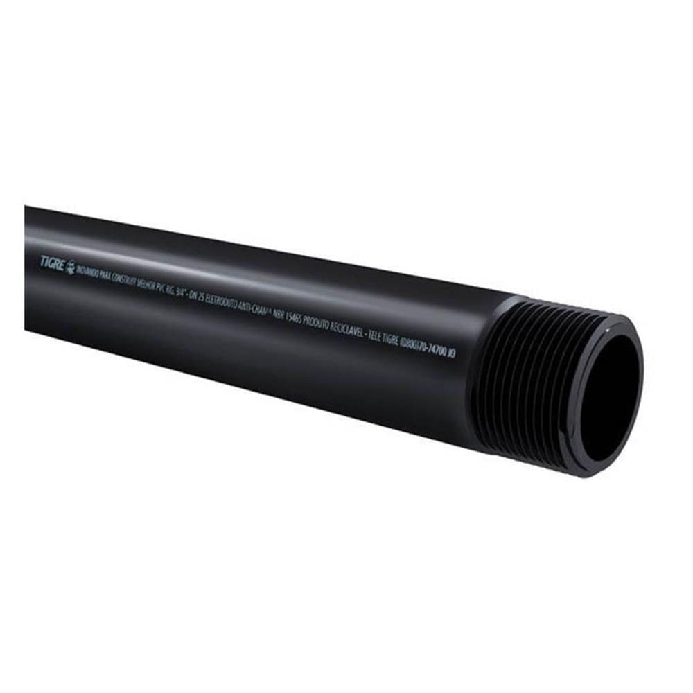 Eletroduto Roscável Pvc 1 1-2”” Com 3 Metros Preto - 14021949 - Tigre Eletroduto Rosc.pvc Preto 1.1-2 Tigre 14021949