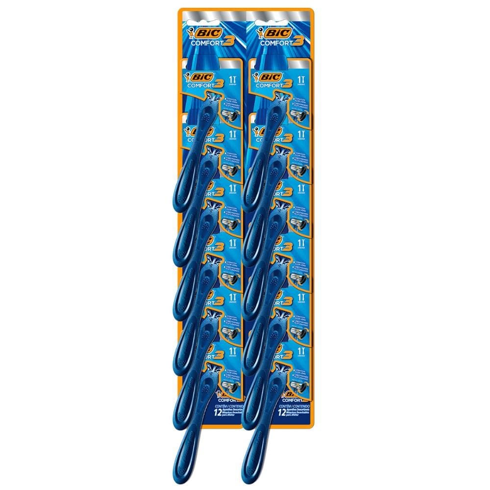 Barbeador descatável Confort3 Advance Azul 12 unidades - Bic