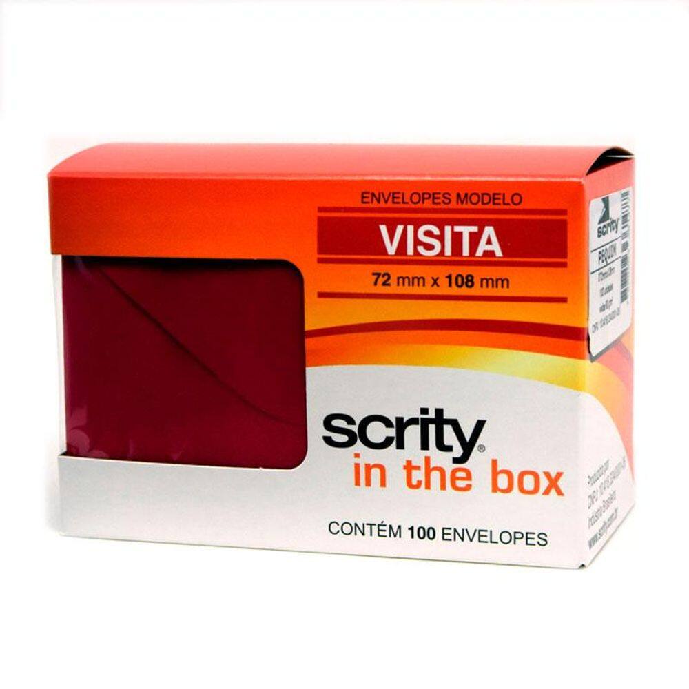 Envelope Color Plus Pequim 72x108mm 100und Scrity