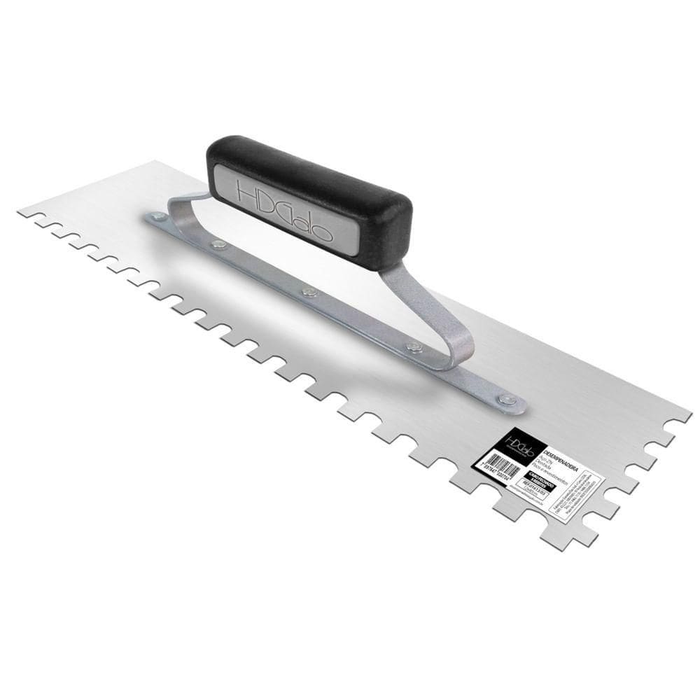 Desempenadeira Dentada Em Aço Zincado Cabo Fechado 120x400mm - 01613-03 - Galo