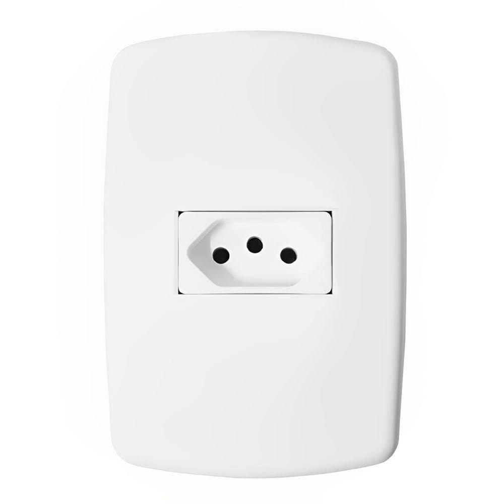Tomada Universal 2p+t 10a Com Placa - Dc-8100-25 - Dicompel