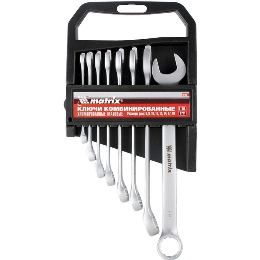 Jogo De Chave Combinada 6x19mm Com 8 Peças - 154089 - Mtx Jogo Chave Combinada 6x19mm C-8pcs Crv-cromo Fosco