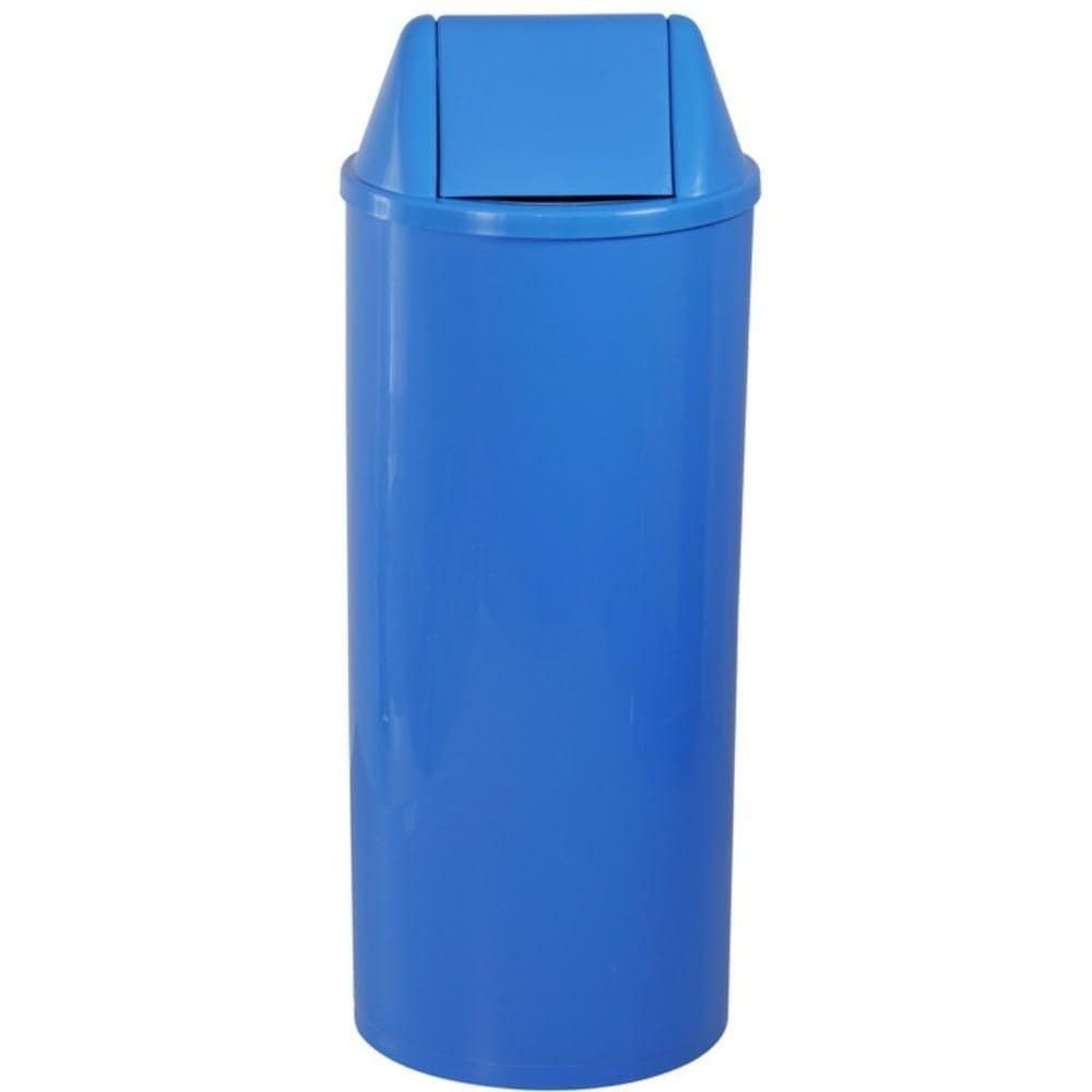 Lixeira De Plástico Azul 50cm Com Tampa 22 Litros - E12a-eb12a - Jsn Cesto Plástico Com Tampa Azul - E12a-eb12a - Jsn