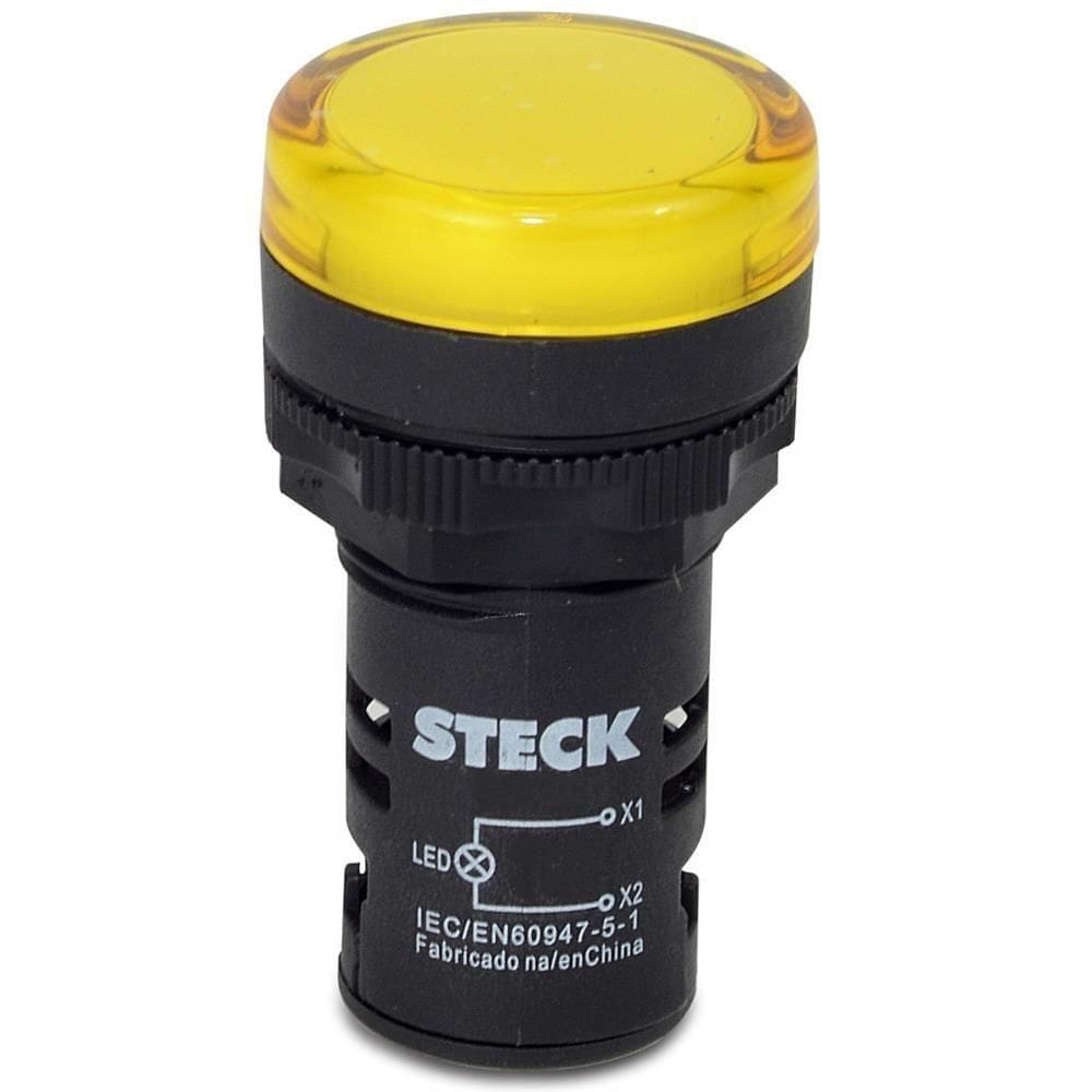 Sinalizador Led 220v Amarelo - Slds2203 - Steck Sinalizador Led 220v Ama S-ds220-3 Steck