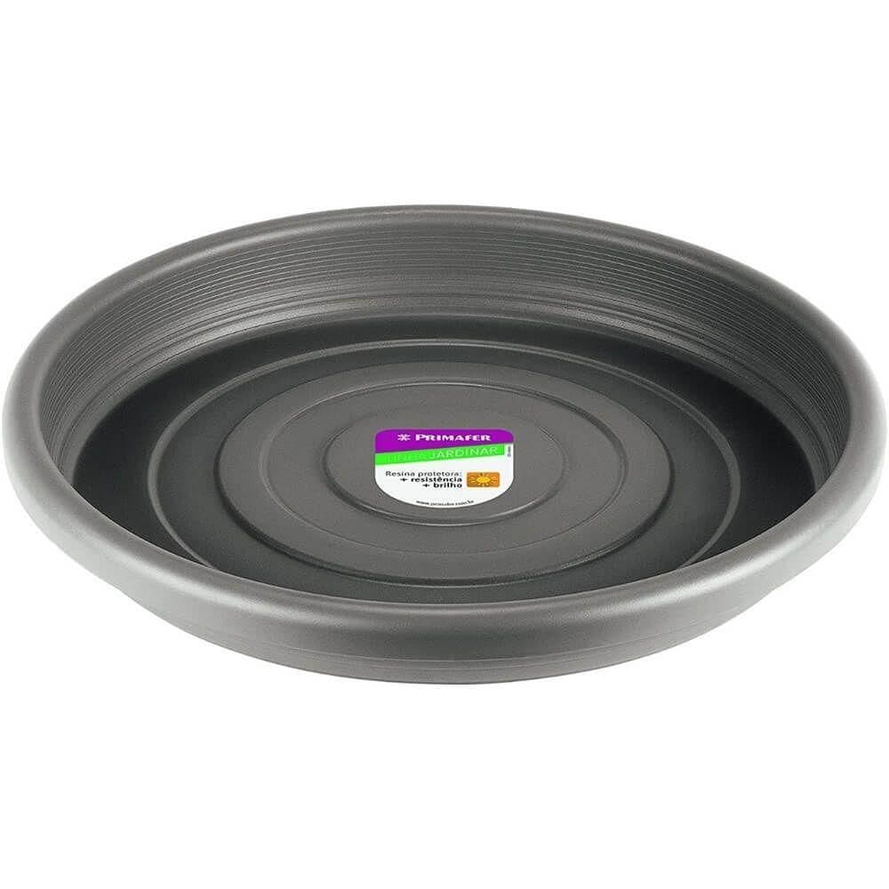 Prato De Plástico Para Vaso De Jardim Cinza 36 Cm - Pr6545-1 - Pinceis Atlas