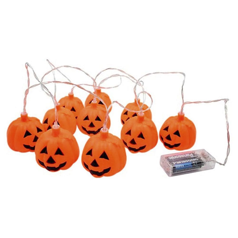 Cordao de Abobora Hallowen Luz Led Decoraçao Festa Dia das Bruxas Lampadas Enfeite Iluminaçao Susto Terror