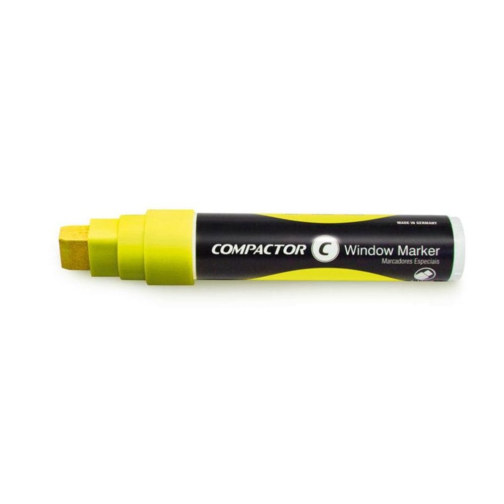Marcador para janelas, vidros e vitrines amarelo Compactor