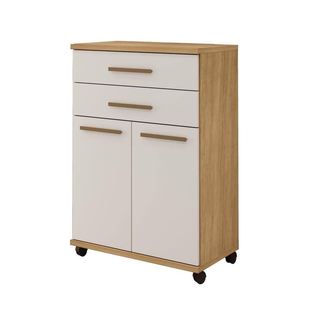 Balcão Mônaco Arte Móveis 2 Portas 2 Gaveta Cinamomo-off White