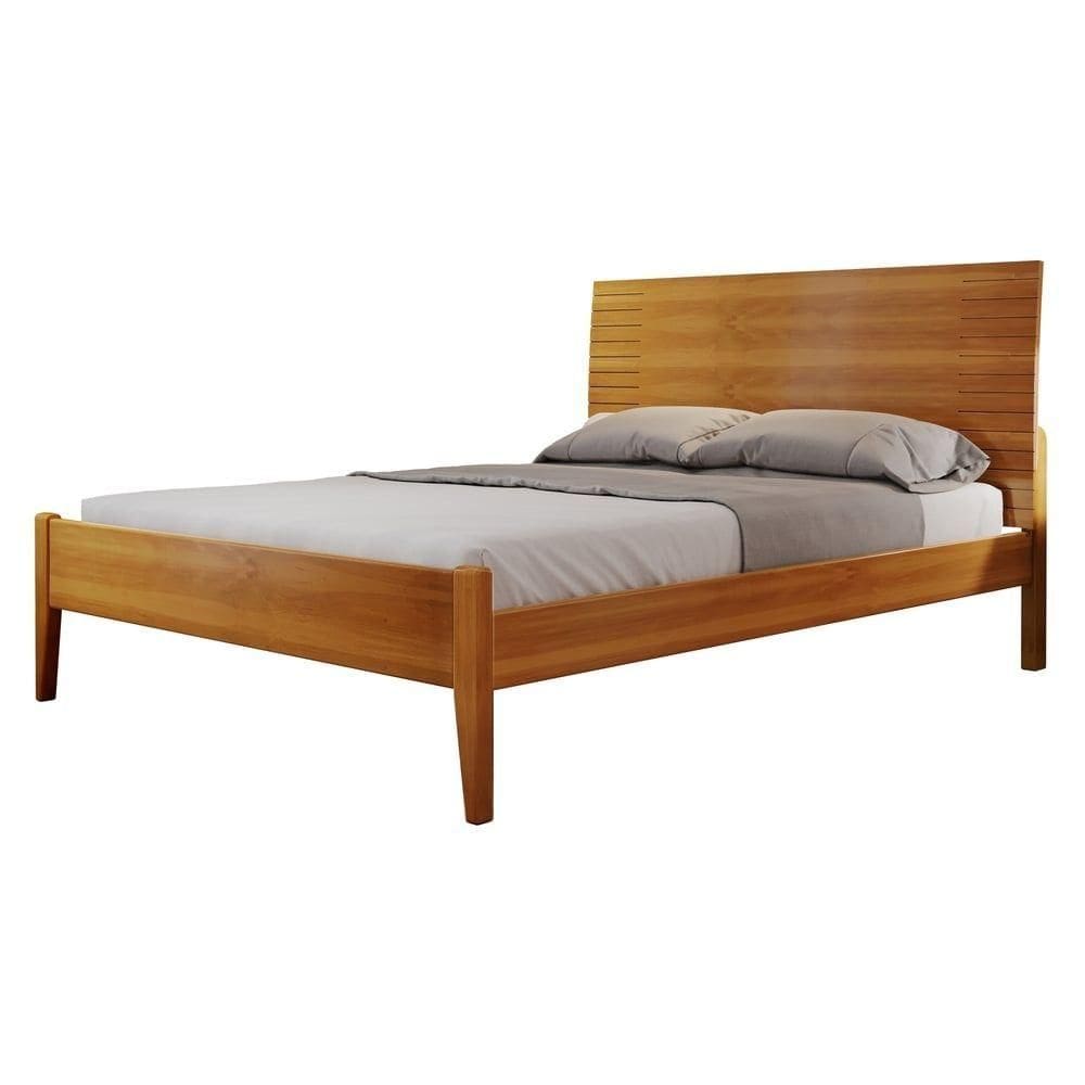 Cama Casal 140cm Amazone Amêndoa Josandro Amêndoa