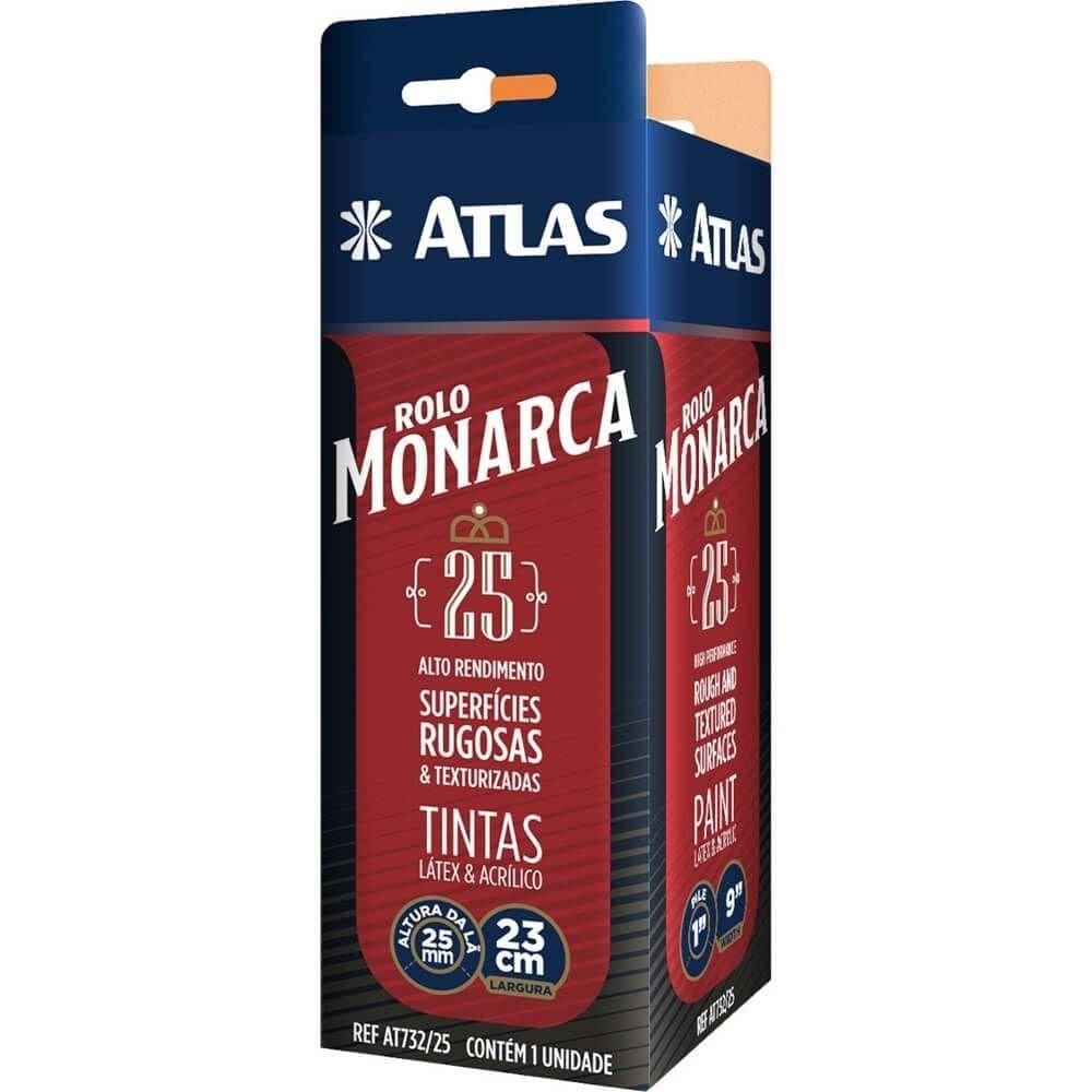 Rolo De 23cm Monarca Rendeplus 25mm De Altura Da Lã - At732-25 - Pincéis Atlas