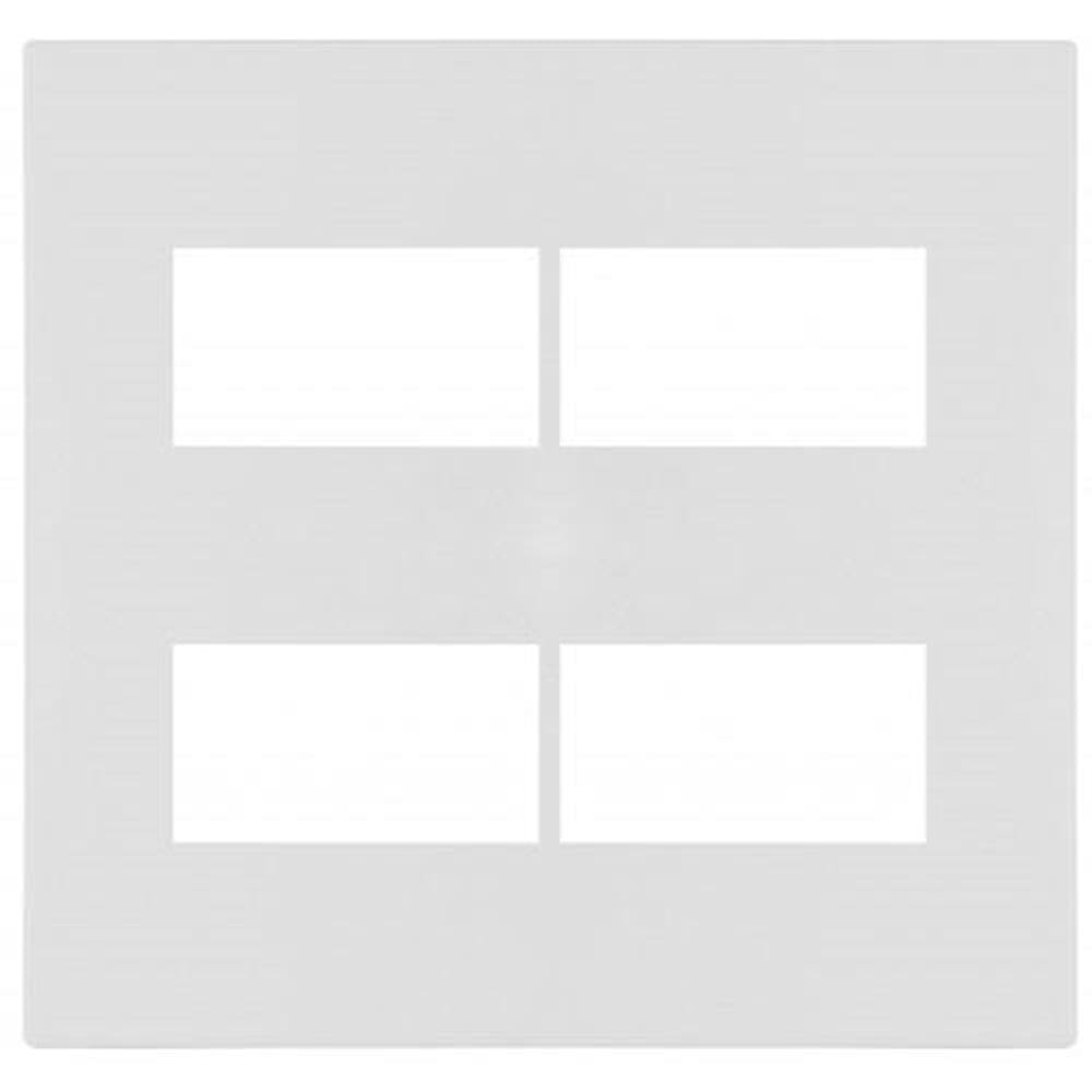 Placa Para 4 Modulos Suporte 4X4 Branco Satin Brs12457-5Br