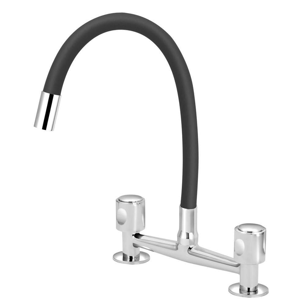 Torneira Misturador Gourmet Preto Flexível Cozinha Pia Mesa
