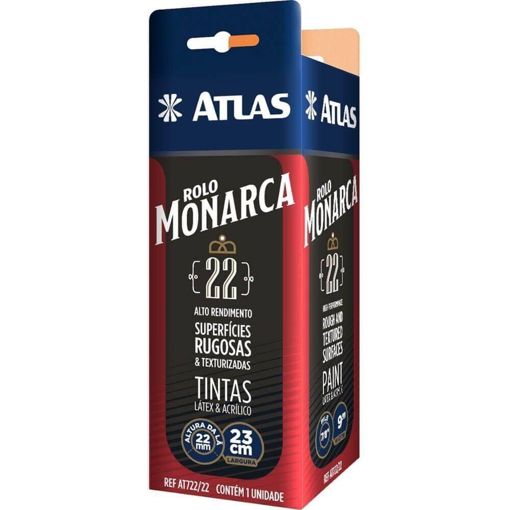Rolo De 23cm Monarca Rendeplus 22mm De Altura Da Lã - At722-22 - Pincéis Atlas