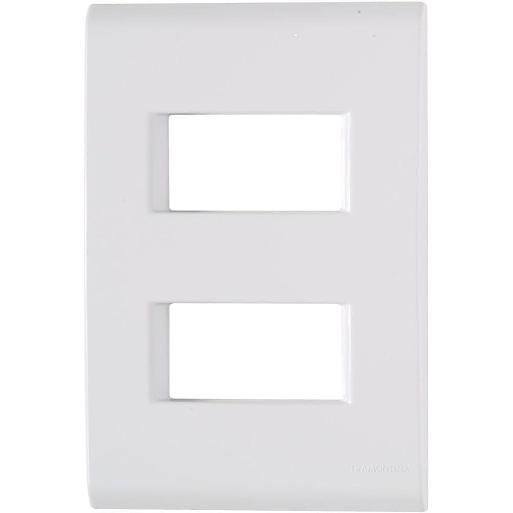 Placa Com 2 Postos Afastados Liz 4x2 - 57106-006 - Tramontina Placa 2p Afast.liz 4x2 Tramontina 57106-006