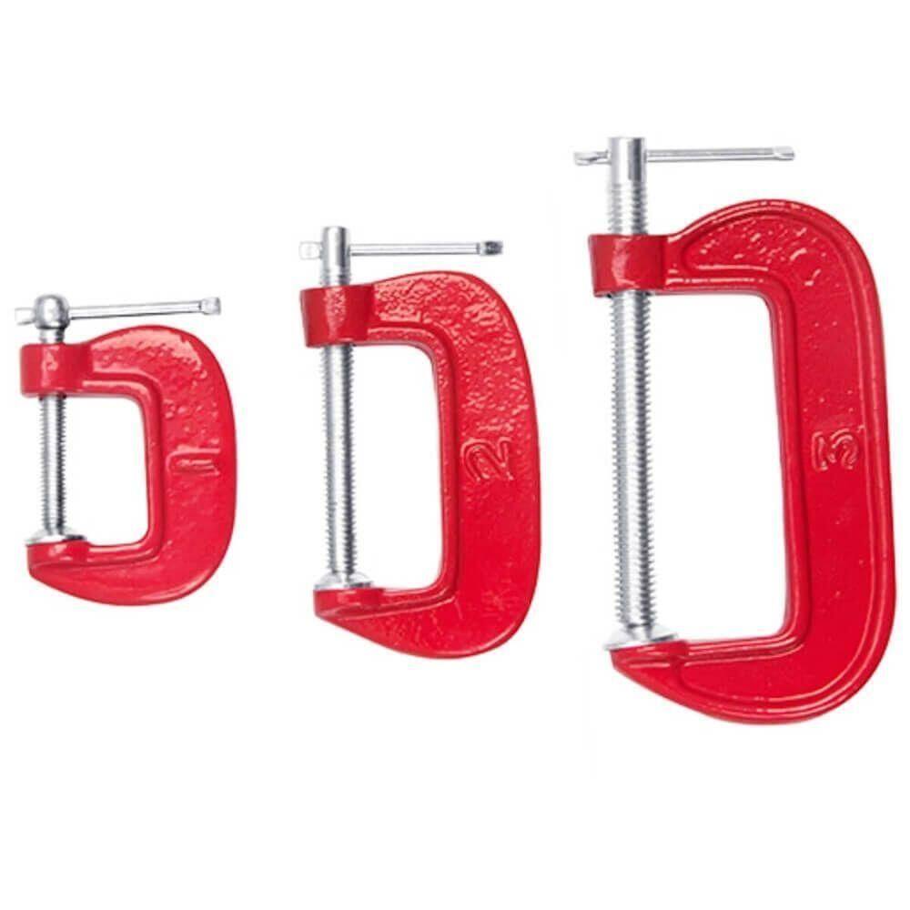 Kit Com 3 Grampos Tipo C 1 A 3”” - 8877 - Brasfort Kit Com 3 Grampos Tipo C 1 A 3” - 8877 - Brasfort