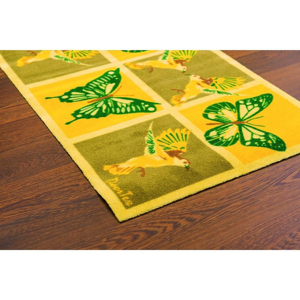 Tapete Floortex Doortex Runner Mat 51x76cm Yellow Butterfly