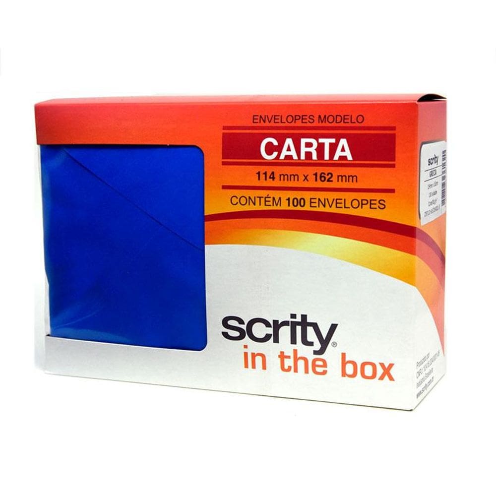 Envelope Color Plus Grécia 114x162mm caixa com 100 unidades Scrity