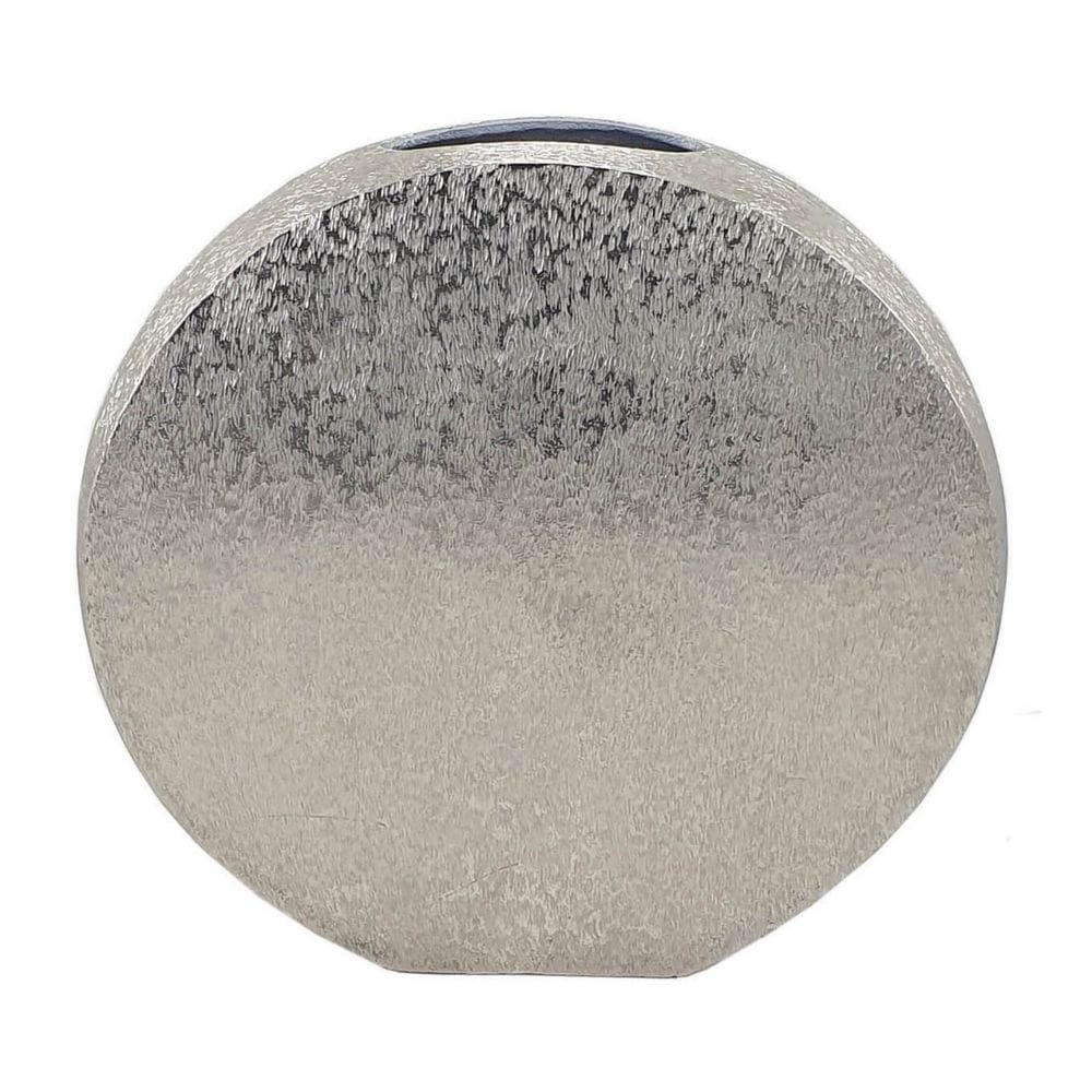 Vaso Benzara BM285917 Prateado Alumínio 38cm Moderno