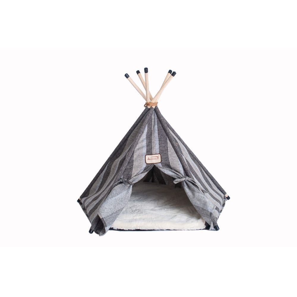 Cama de gato Armarkat C56HBS/SH Teepee Style cinza 89x89x74cm