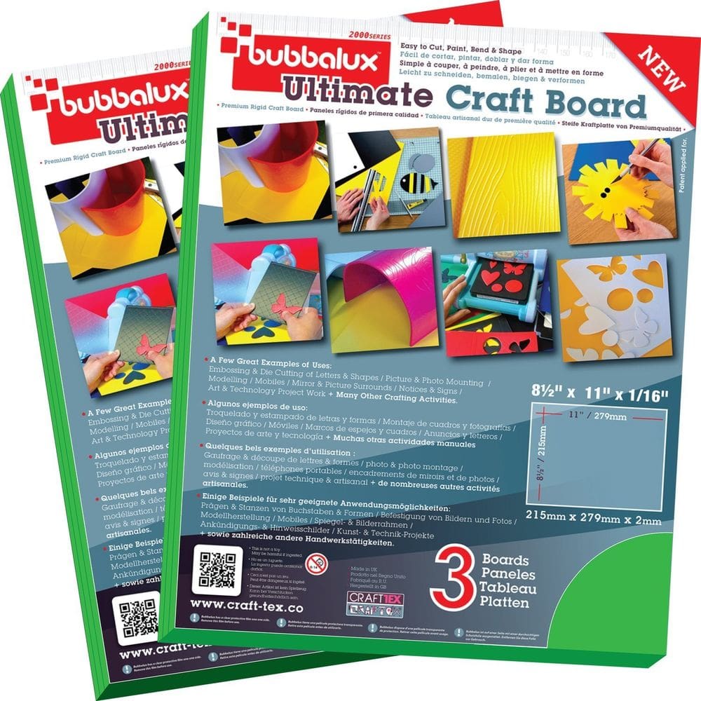 Tábua para artesanato Floortex FPBU118GN2 verde 3 folhas 22x28 cm