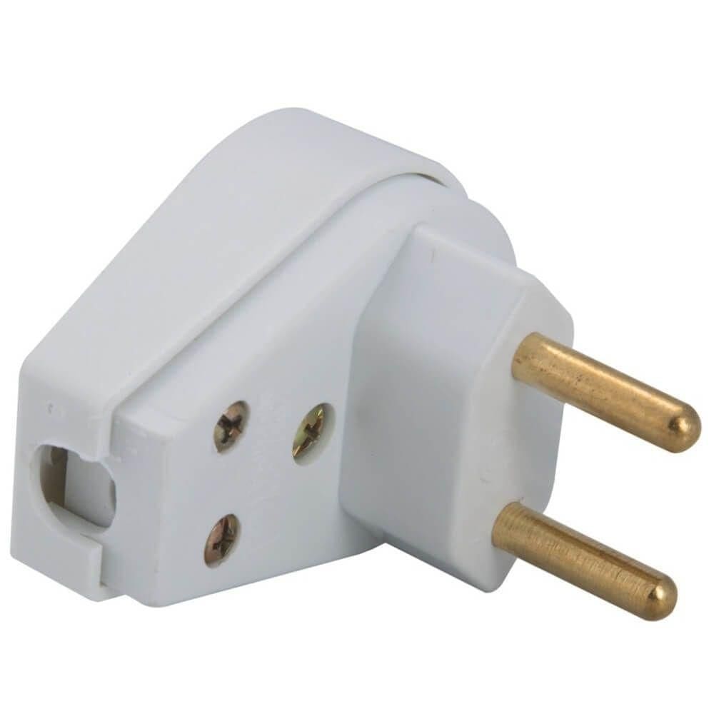 Plugue Angular 2p 20a 250 Volts Branco - 57402109 - Tramontina
