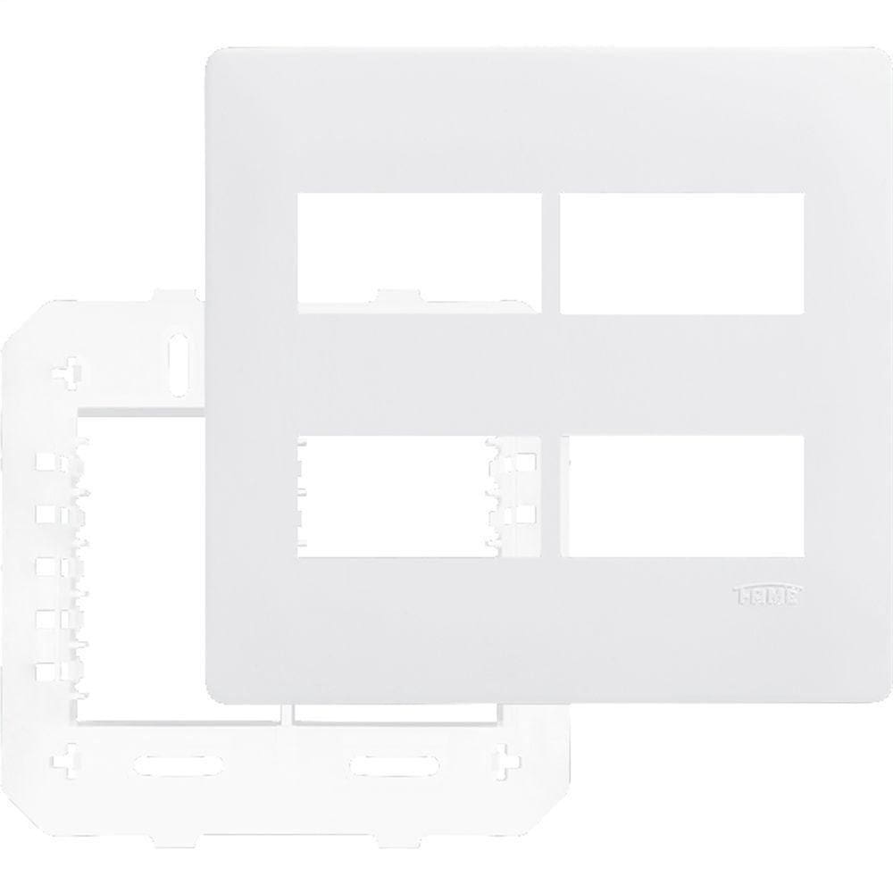 Placa Com Suporte 4””x4”” 4 Módulos Distanciados - 3642 - Fame Placa C-suporte 4x4 4 Modulos Distanciad 003642