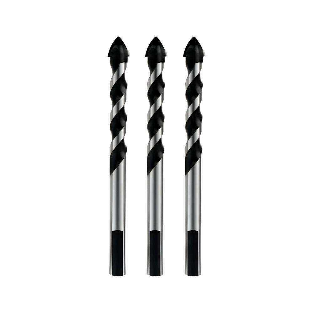 Kit 3 Broca 8mm Multiuso Multimaterial Fura Tudo Vidro Porcelanato Cerâmica Madeira Concreto Multifuncional