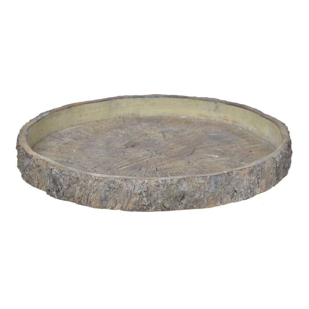 Placa de madeira decorativa de cimento Benzara 46x46x5 cm cinza