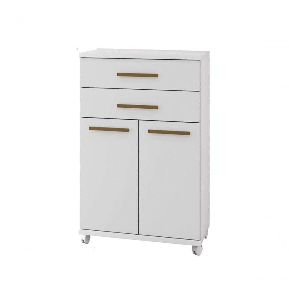 Balcão Mônaco Arte Móveis 2 Portas 2 Gaveta Branco
