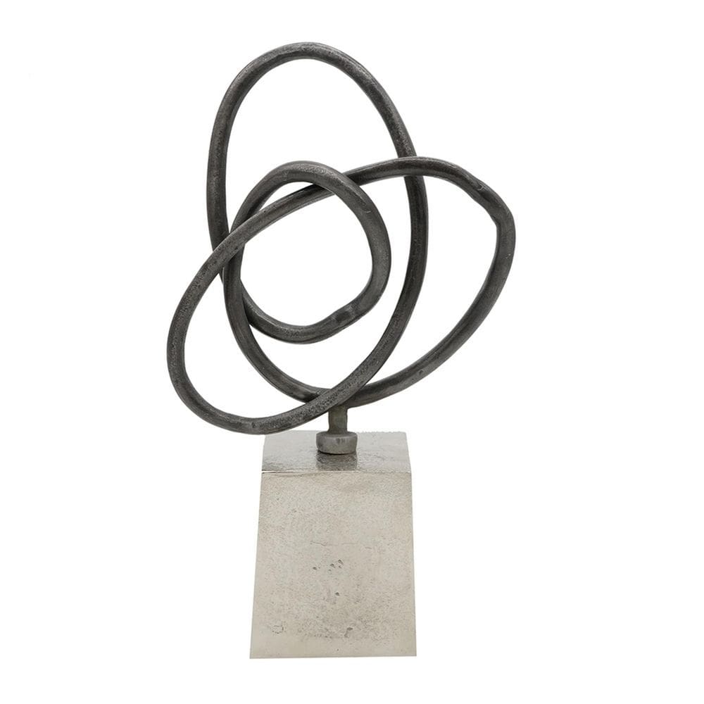 Escultura Benzara BM302657 Desenho de laço abstrato 23 cm