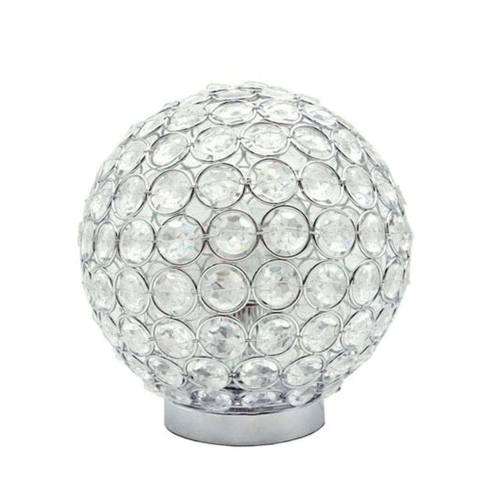 Lâmpada Benzara Denise 23 cm Crystal Ball Shade Silver Base