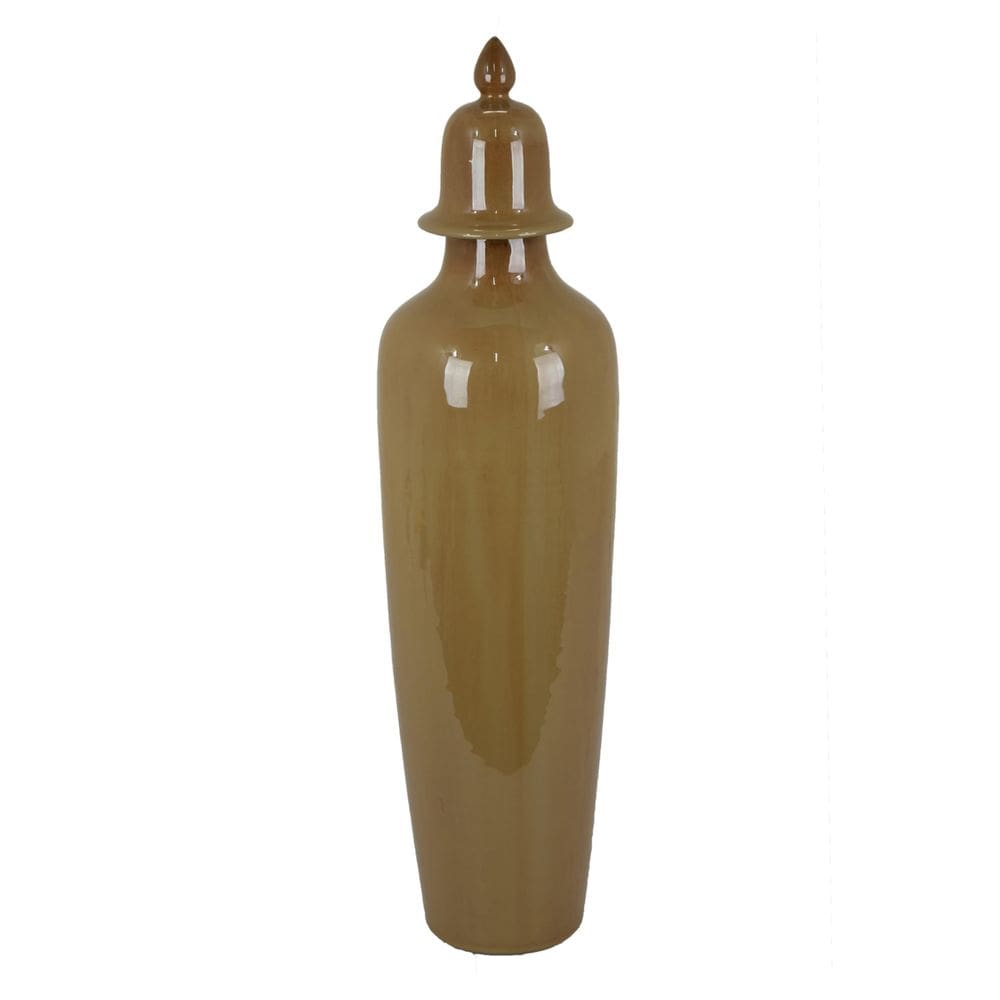 Frasco Benzara Jesi Accent Temple Brown Ceramic 74 cm