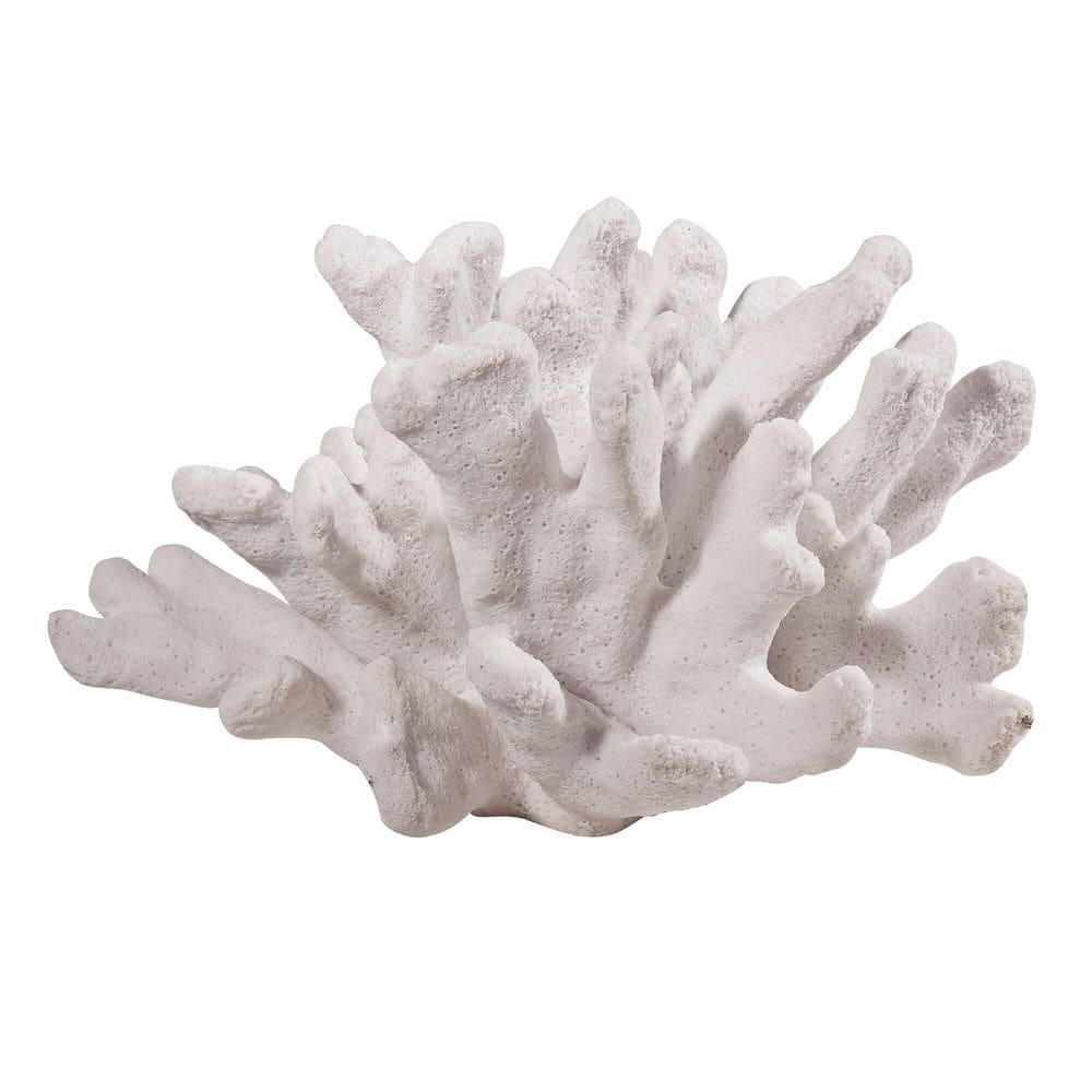 Escultura Benzara BM284968 23 cm Lily Faux Coral White