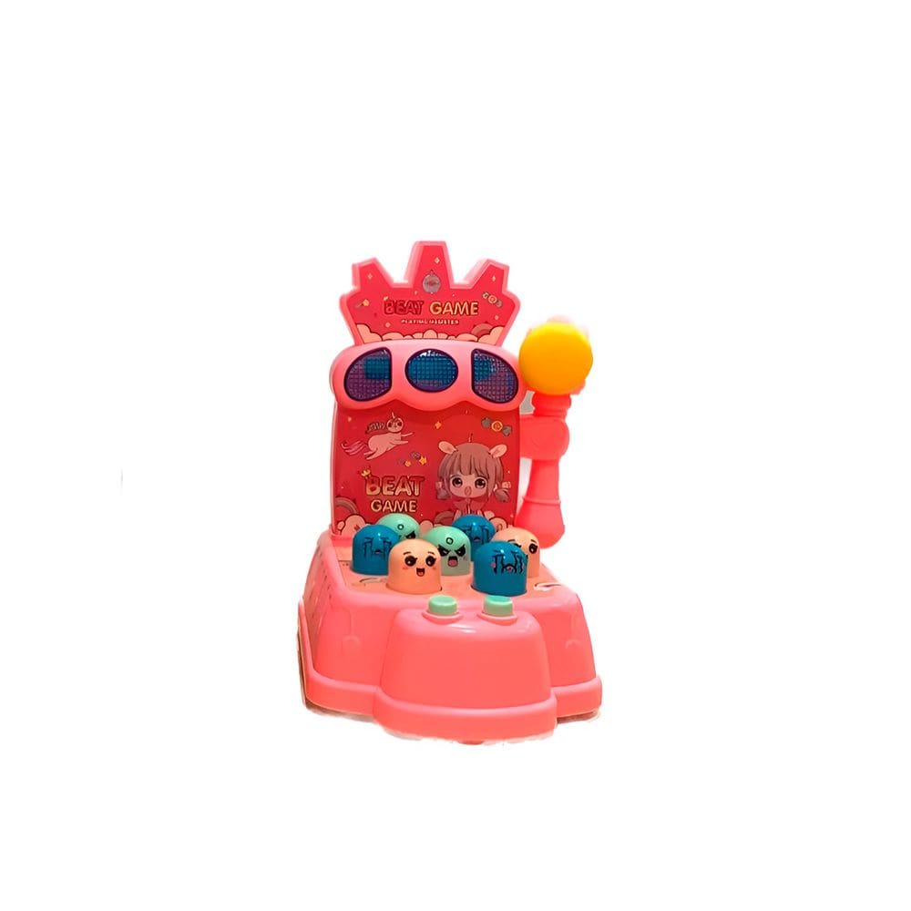 Brinquedo Bate e Pega Martelo Infantil Rosa Jogo de Diversão