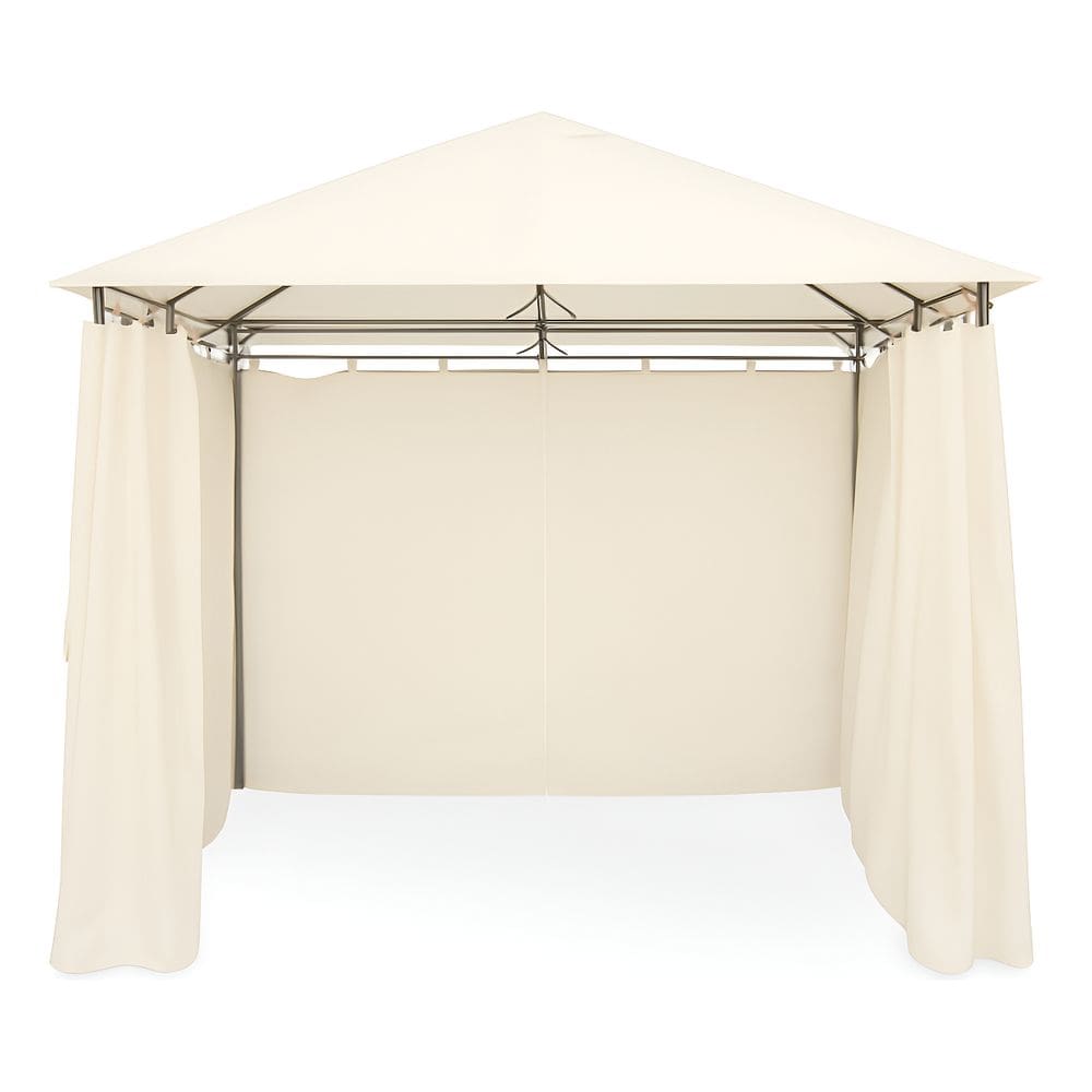 Pergolado Gazebo Bege 3x3m Aco Para Area Externa Taupe Bege