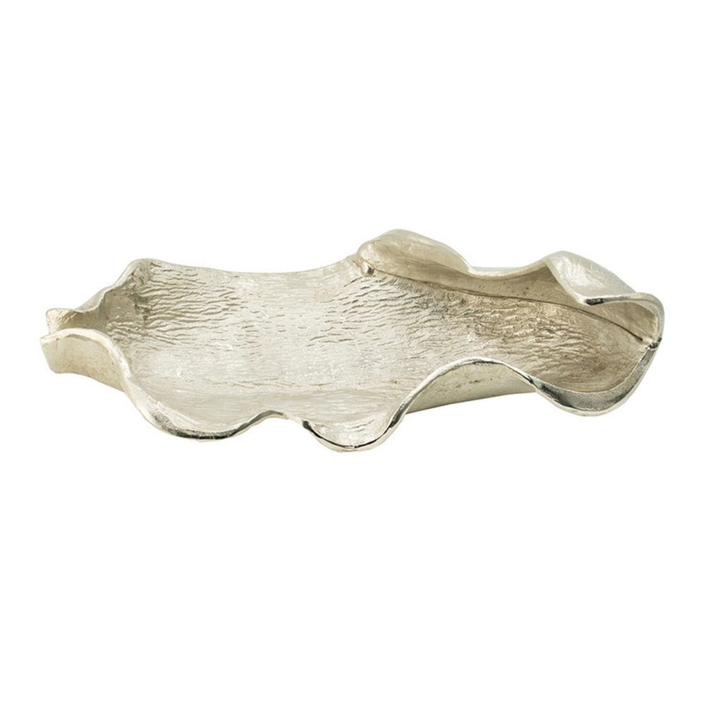 Prato decorativo Benzara BM302617 Folha de alumínio de 51 cm