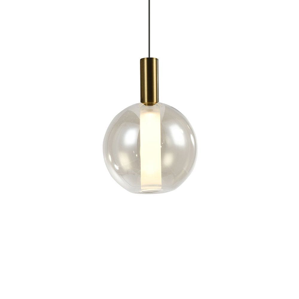 Lustre Pendente Skylight Spia 4089 21cm Led Bivolt Dourado e Transparente