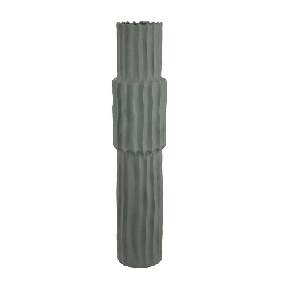 Vaso Benzara Cactus Design em cerâmica verde 76 cm