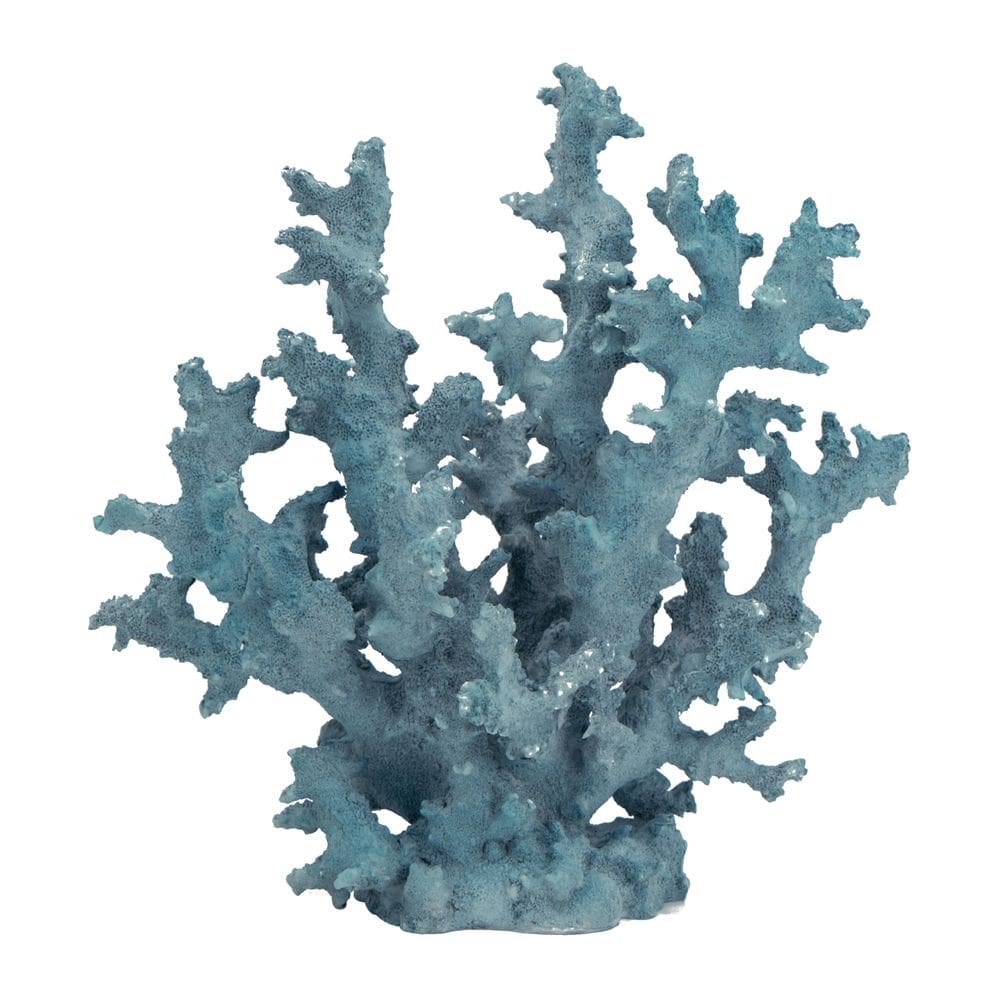 Escultura Benzara Faux Coral Accent Decor 28 cm azul