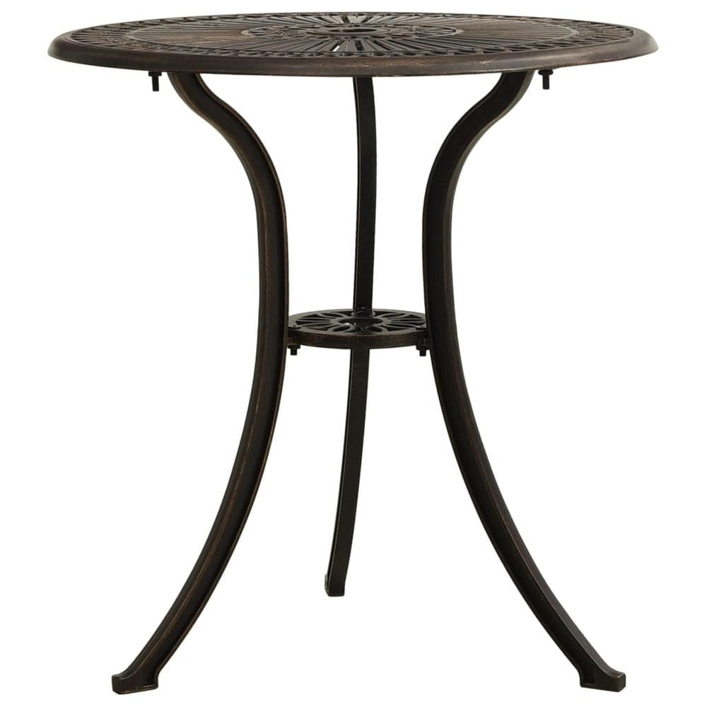 Suporte de guarda-chuva de metal bronze redondo Benzara de 61 cm para mesa ao ar livre