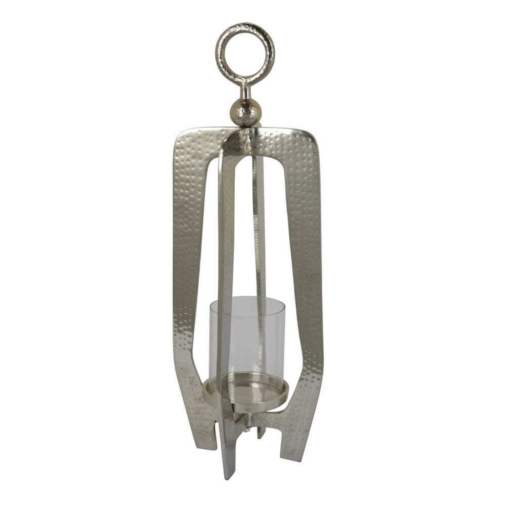 Castiçal Benzara Brie 69 cm em metal prateado