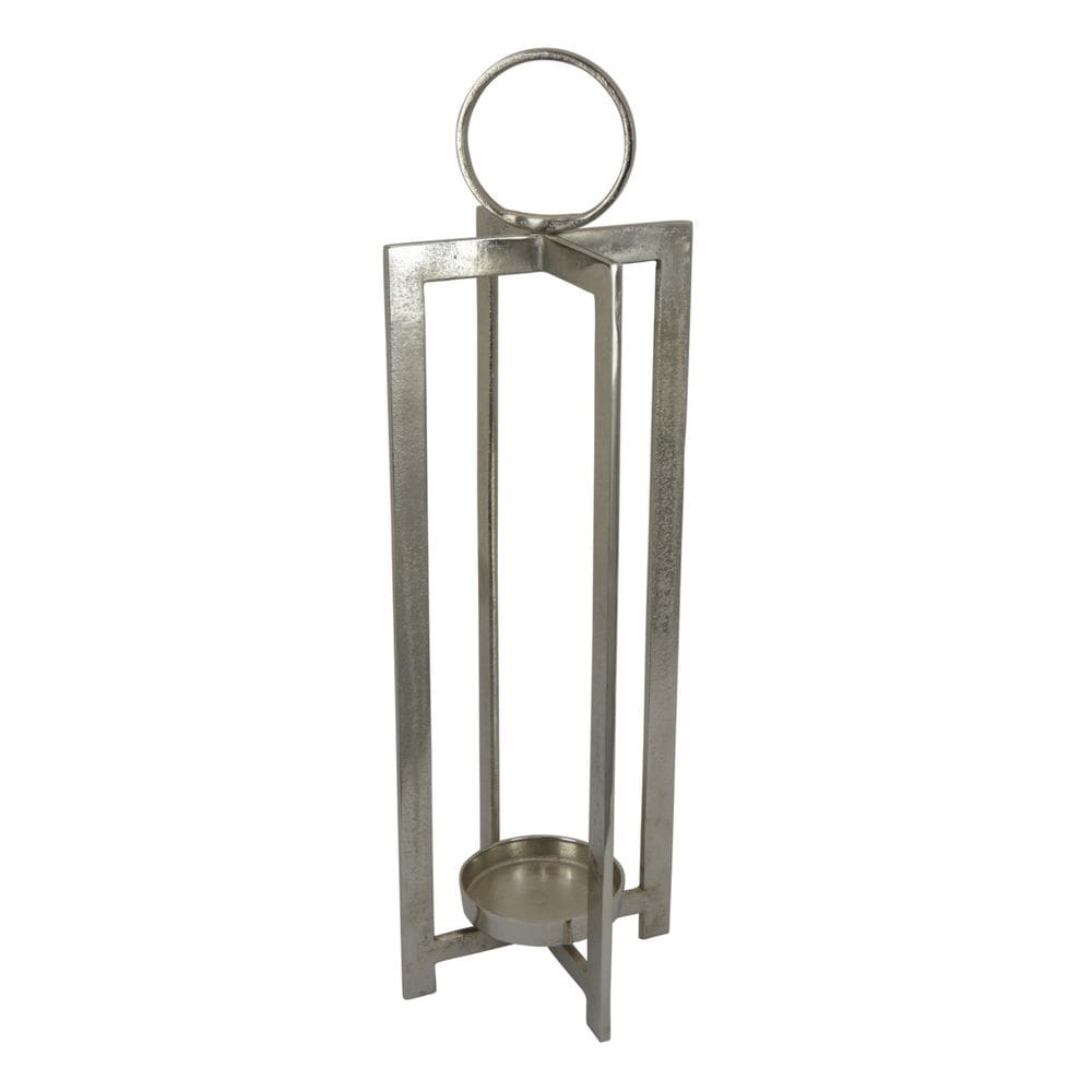 Castiçal Benzara Siana 79 cm Lanterna de metal prateado