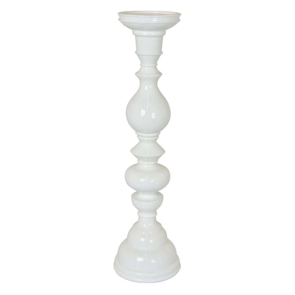 Castiçal Benzara Naze 59 cm Resina branca