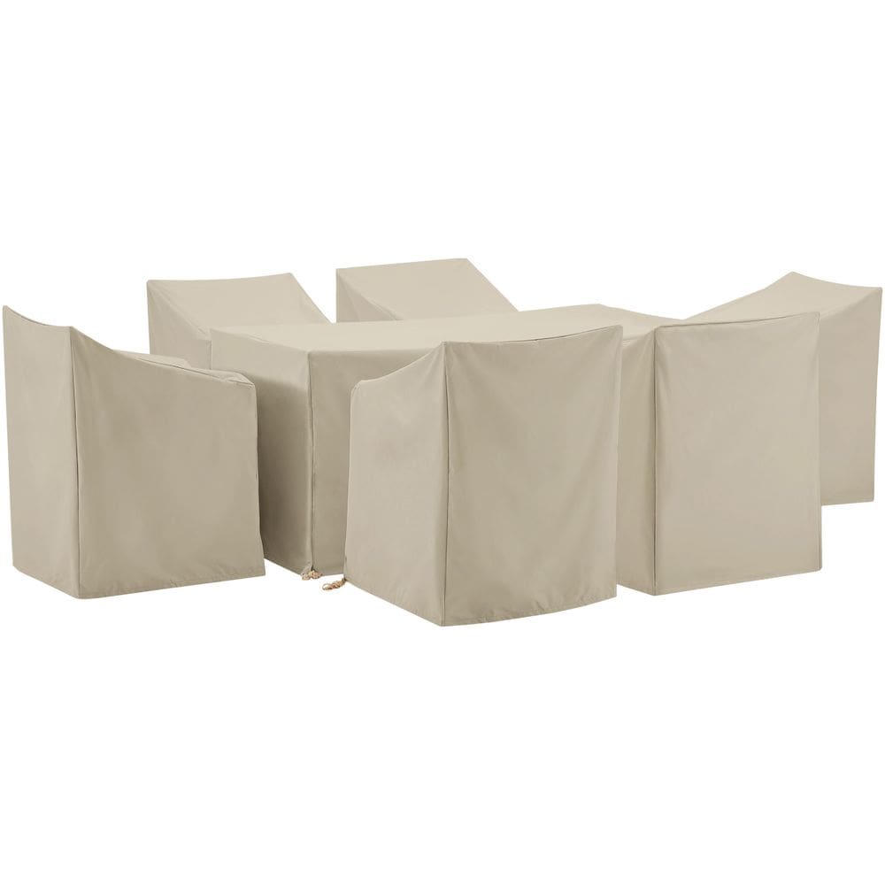 Conjunto de capa de móveis de pátio Crosley, 7 peças, impermeável, bronzeado