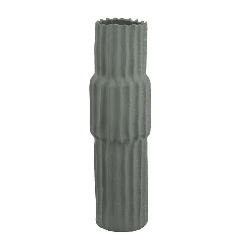 Vaso Benzara Cactus Design em cerâmica verde 61 cm